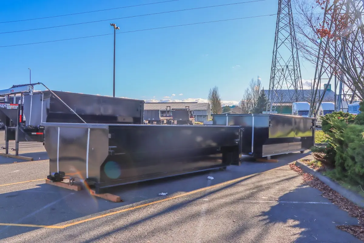 Roll-off dumpster ready for waste disposal at job site for Residential Dumpster Rental in Big Spring